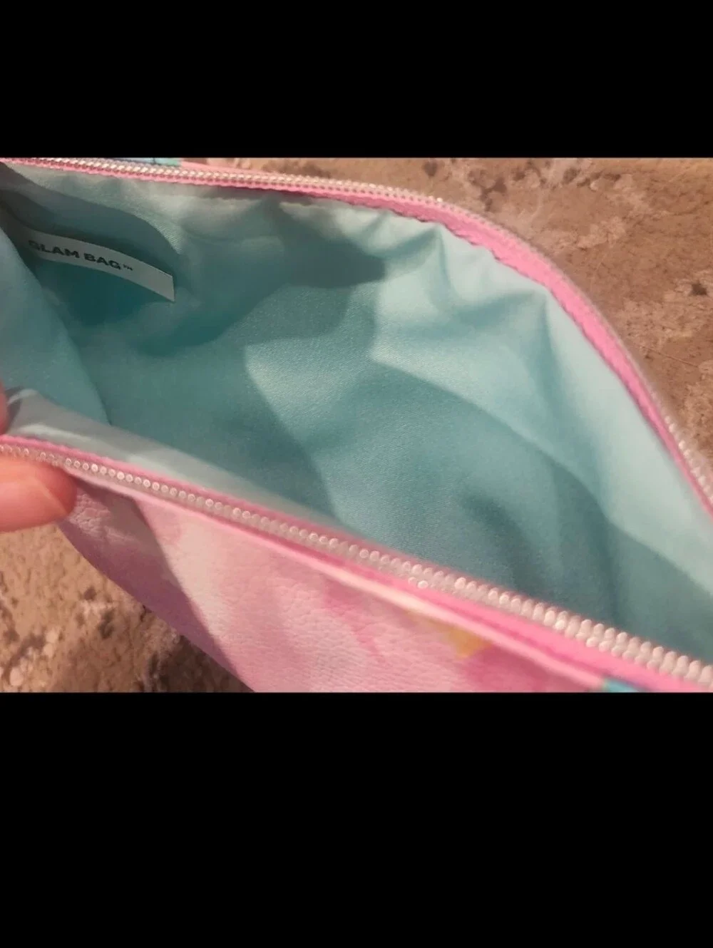 Ipsy July 2025 Watercolor Glambag Zipper Pouch